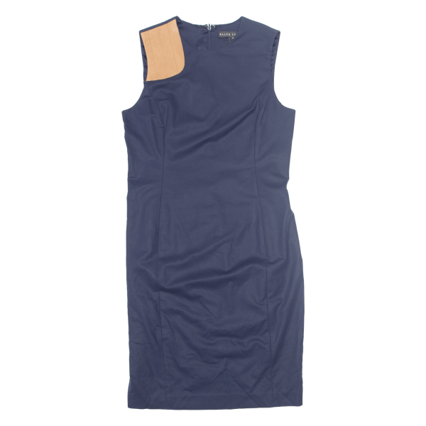 RALPH LAUREN Womens Pencil Dress Blue Sleeveless Midi M Online Sale