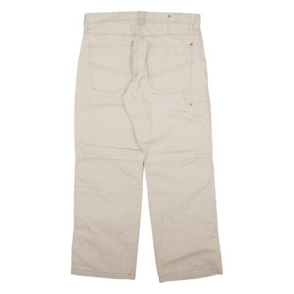 ALCW Mens Trousers Cream Regular Straight W36 L30 For Cheap