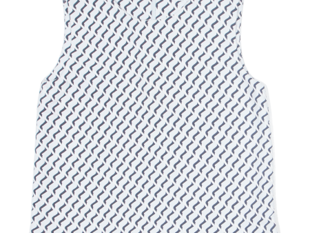 COS Womens Printed Vest Blue Sleeveless Striped L Online now