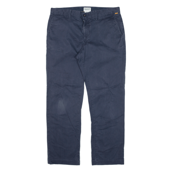 TIMBERLAND Mens Trousers Blue Regular Straight W33 L28 For Discount