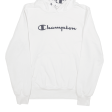 CHAMPION Womens White Hoodie L For Discount