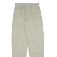 BOWL RANG Mens Trousers Beige Relaxed Tapered W30 L35 Cheap