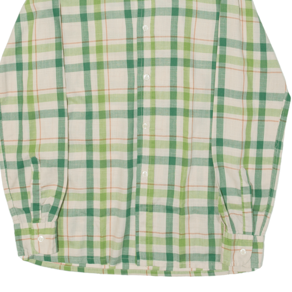 BASSETTI Mens Shirt Green Check Long Sleeve M For Sale