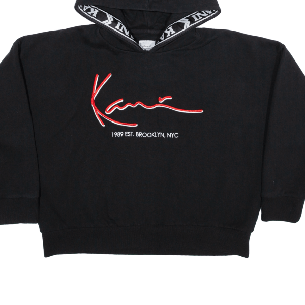 KARL KANI Cropped Womens Black Hoodie S For Discount