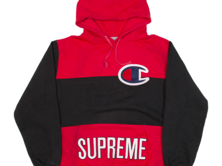 SUPREME X Champion Mens Red Hoodie L Online