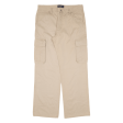 TOM TAILOR Cargo Mens Trousers Beige Loose Straight W35 L31 Fashion