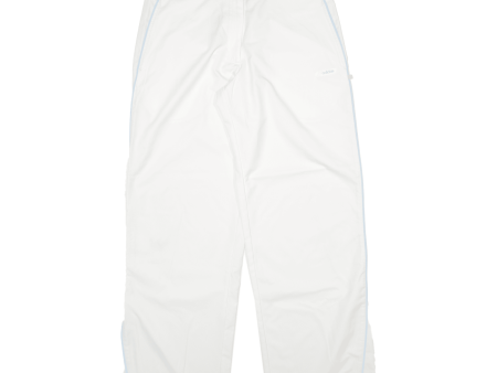 ADIDAS Womens Trousers White Loose Straight W32 L30 on Sale