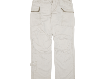 TIMEZONE Cargo Mens Trousers Beige Relaxed Straight W30 L32 For Sale