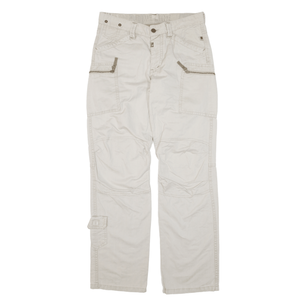 TIMEZONE Cargo Mens Trousers Beige Relaxed Straight W30 L32 For Sale