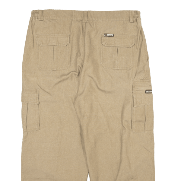 SHUAIER Cargo Mens Trousers Beige Relaxed Straight W36 L25 For Cheap