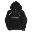 CHAMPION 1 4 Zip Fleece Womens Black Hoodie L on Sale