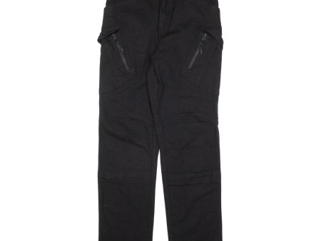 S.ARCHON Cargo Womens Trousers Black Slim Straight W29 L29 Cheap