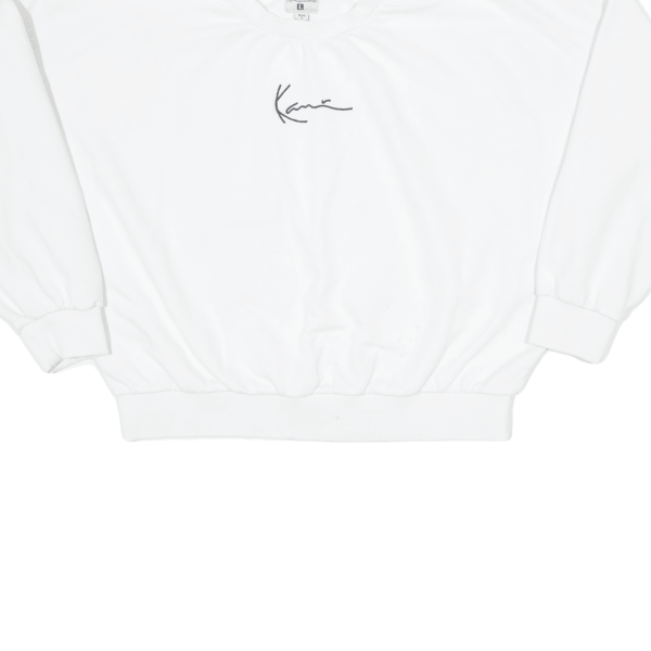 KARL KANI Oversized Cropped Womens Sweatshirt White L Sale