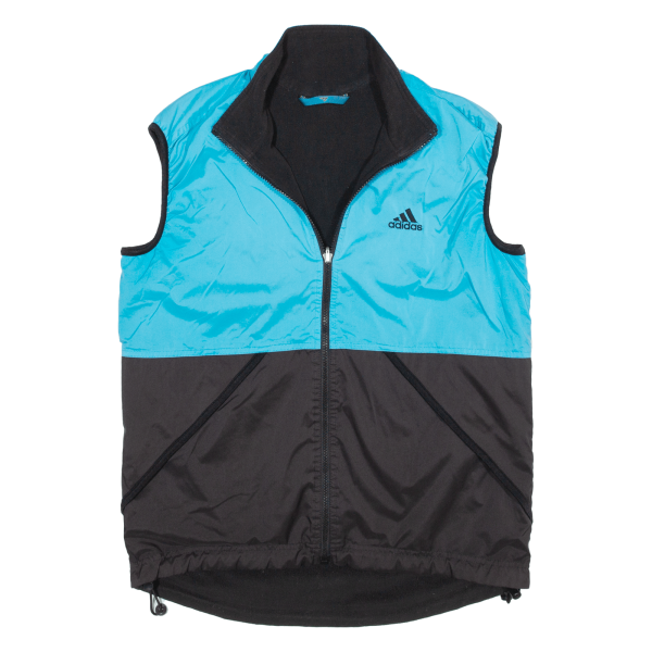 ADIDAS Fleece Lined Mens Shell Waistcoat Blue S Supply