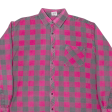 BREMO Mens Shirt Pink 90s Check Long Sleeve L Discount