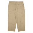 SHUAIER Cargo Mens Trousers Beige Relaxed Straight W36 L25 For Cheap