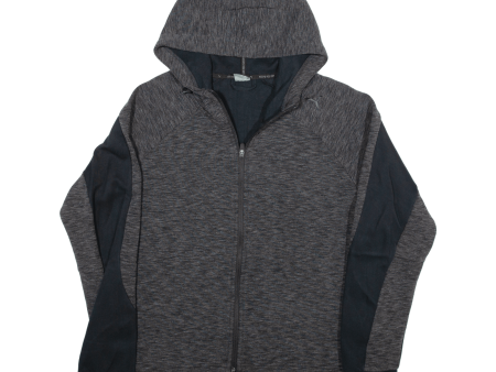 PUMA Womens Grey Hoodie Full Zip UK 16 Hot on Sale