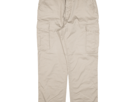 ARTIME Cargo Mens Trousers Beige Regular Straight W35 L28 For Sale