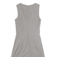 HUGO BOSS Debra Womens Fit & Flare Dress Grey Wool Sleeveless Knee Length UK 4 Online Hot Sale