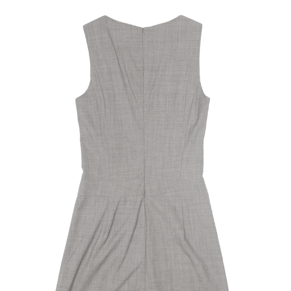 HUGO BOSS Debra Womens Fit & Flare Dress Grey Wool Sleeveless Knee Length UK 4 Online Hot Sale