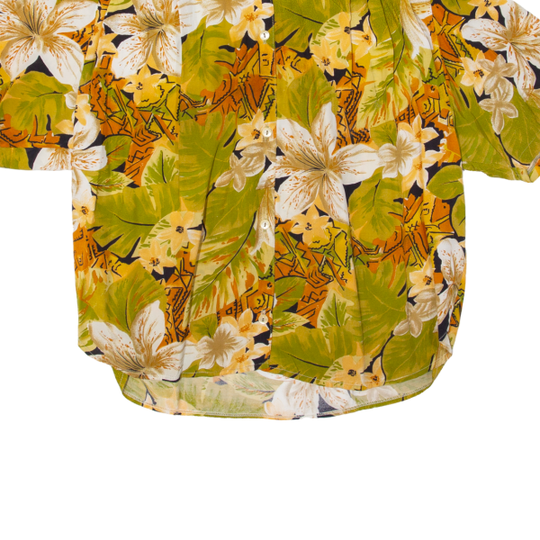 ACCORDO Womens Shirt Green Viscose Floral L Discount