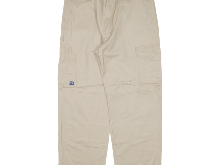 PRO JOB Cargo Mens Trousers Beige Relaxed Straight W34 L27 Online Hot Sale