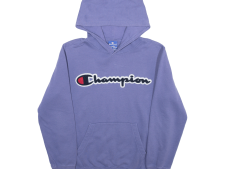 CHAMPION Girls Purple Hoodie L on Sale