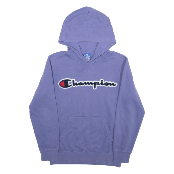 CHAMPION Girls Purple Hoodie L on Sale