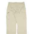 QUECHUA Cargo Zip-off Mens Trousers Beige Relaxed Straight W31 L31 For Cheap