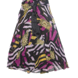 DIANE VON FURSTENBERG Womens A-Line Dress Black Silk Crazy Pattern Midi S Online Hot Sale