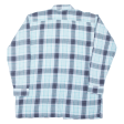 BREMO Mens Shirt Blue 90s Check Long Sleeve XL Discount