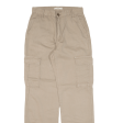 STR Cargo Womens Trousers Beige Regular Straight W27 L31 For Cheap