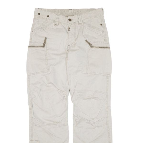 TIMEZONE Cargo Mens Trousers Beige Relaxed Straight W30 L32 For Sale