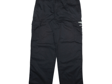 PORT WEST Cargo Mens Trousers Black Loose Straight W32 L31 on Sale