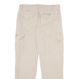 ALUART Cargo Mens Trousers Cream Regular Straight W32 L30 on Sale