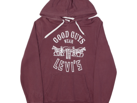 LEVI S Mens Maroon Hoodie S Online Sale