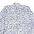 BREMO Mens Shirt Blue Crazy Pattern Long Sleeve M Online now