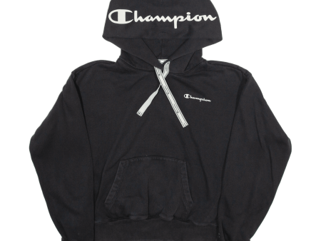 CHAMPION Womens Black Hoodie L on Sale