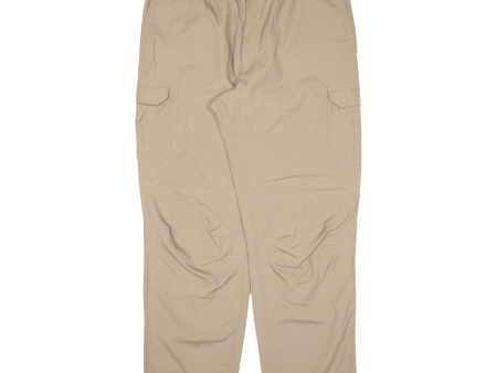 BAILO Cargo Mens Trousers Beige Relaxed Tapered W35 L31 Hot on Sale