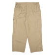 SHUAIER Cargo Mens Trousers Beige Relaxed Straight W36 L25 For Cheap