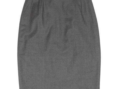 ESCADA Womens Straight Skirt Grey Knee Length Wool S Supply