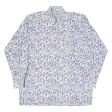 BREMO Mens Shirt Blue Crazy Pattern Long Sleeve M Online now