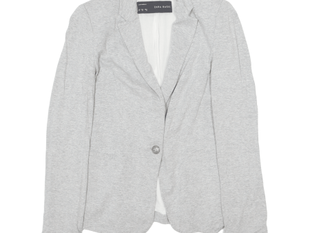 ZARA BASIC Womens Blazer Jacket Grey XS Discount