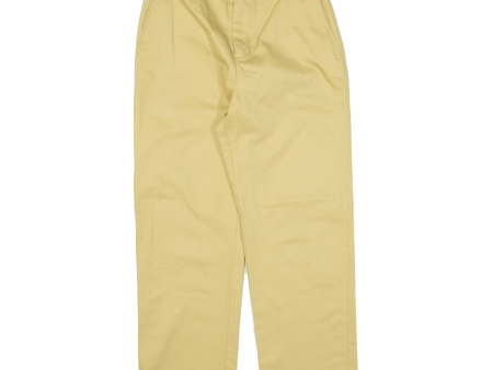 WEEKDAY Womens Trousers Yellow Loose Straight W29 L25 For Cheap