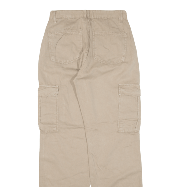 STR Cargo Womens Trousers Beige Regular Straight W27 L31 For Cheap