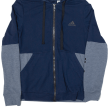 ADIDAS Womens Blue Hoodie Full Zip UK 12 Supply