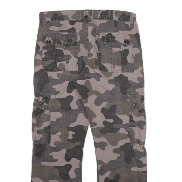 SOUTHPOLE Camo Cargo Mens Trousers Grey Regular Straight W30 L29 Discount