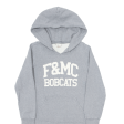 FRANKLIN MARSHALL F&MC Bobcats Hooded Womens Jumper Dress Grey Knee Length S on Sale