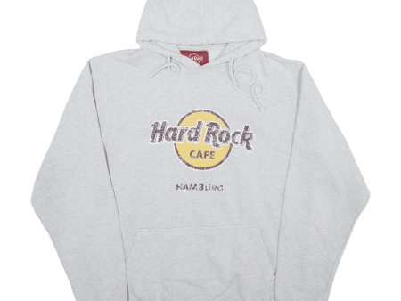 HARD ROCK CAFE Hamburg Mens Grey Hoodie L Hot on Sale