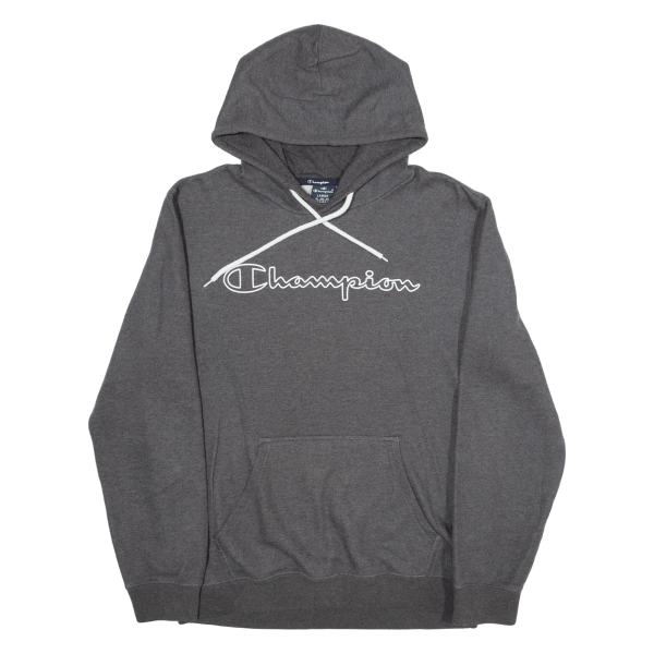 CHAMPION Mens Grey Hoodie L Discount